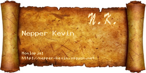 Nepper Kevin névjegykártya